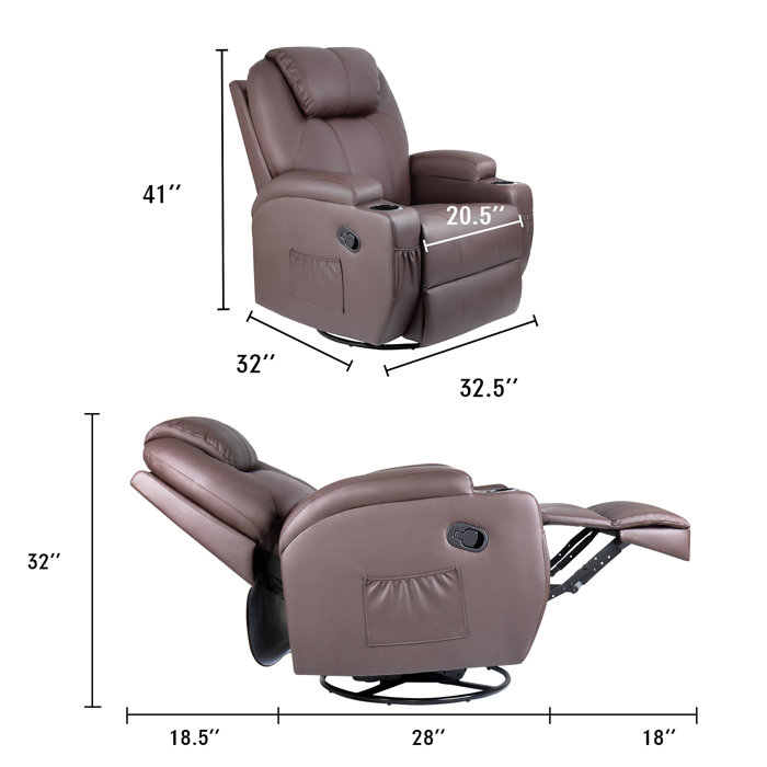 Latitude Run® Abbotts Faux Leather Recliner & Reviews Wayfair